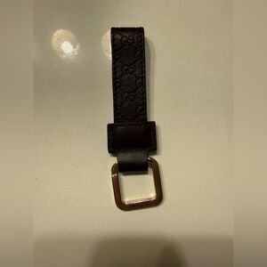 Gucci Black Embossed Leather Key Holder